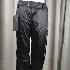 EXR Black Quilted Bootcut Ski Pants Size 75 Korean equals Estimated US Sz 8 NWT